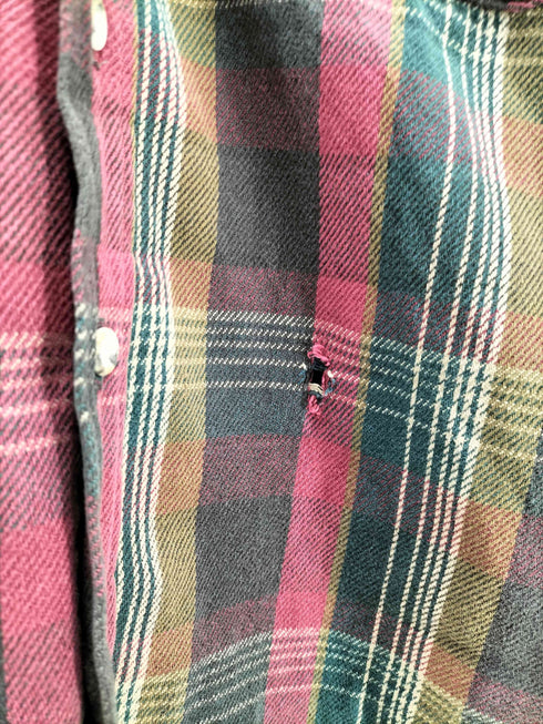 ファイブブラザー FIVE BROTHER 90S TALLMAN マドラスチェック 両フラップ ヘビーネル シャツ メンズ import:L